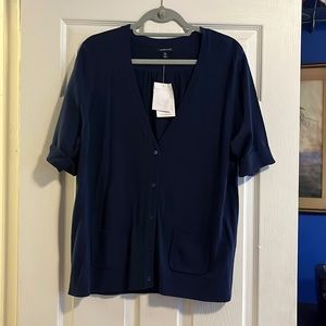 Navy blue two piece sweater set